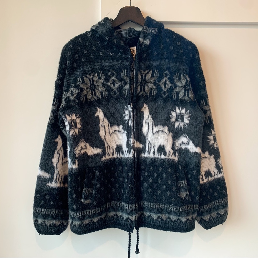 alpaca zip-up hoody